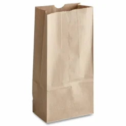 Ross & Wallace Paper Products Grocery Paper Bags, 20# Size, 40# Basis Weight, 8.25" x 5.25" x 16.13", Kraft, 500/Bundle