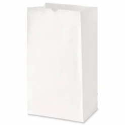 Ross & Wallace Paper Products Grocery Paper Bags, 16# Size, 40# Basis Weight, 7.75" x 4.75" x 16", White, 500/Bundle