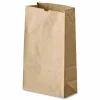 Ross & Wallace Paper Products Grocery Paper Bags, 2# Size, 30# Basis Weight, 4.13" x 2.63" x 7.88", Kraft, 500/Bundle