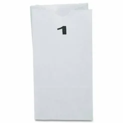Ross & Wallace Paper Products Grocery Paper Bags, 1# Size, 30# Basis Weight, 3.5" x 2.25" x 6.63", White, 500/Bundle