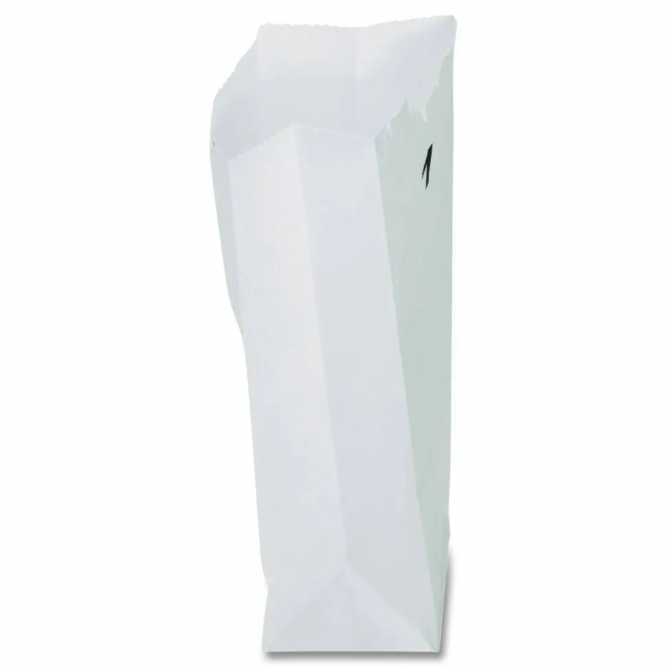 Ross & Wallace Paper Products Grocery Paper Bags, 1# Size, 30# Basis Weight, 3.5" x 2.25" x 6.63", White, 500/Bundle