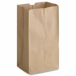 Ross & Wallace Paper Products Grocery Paper Bags, 25# Squat Size, 40# Basis Weight, 8.25" x 5.25" x 16.13", Kraft, 500/Bundle