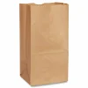 Ross & Wallace Paper Products Grocery Paper Bags, 4# Size, 30# Basis Weight, 5" x 3.13" x 9.88", Kraft, 500/Bundle