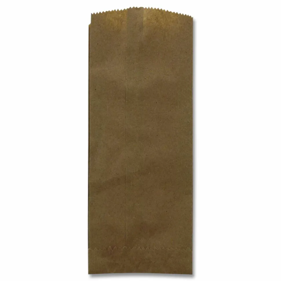 Ross & Wallace Paper Products Grocery Paper Bags, Liquor Pint Size, 35# Basis Weight, 4 x 2.5 x 11.5, Brown, 500/Bundle