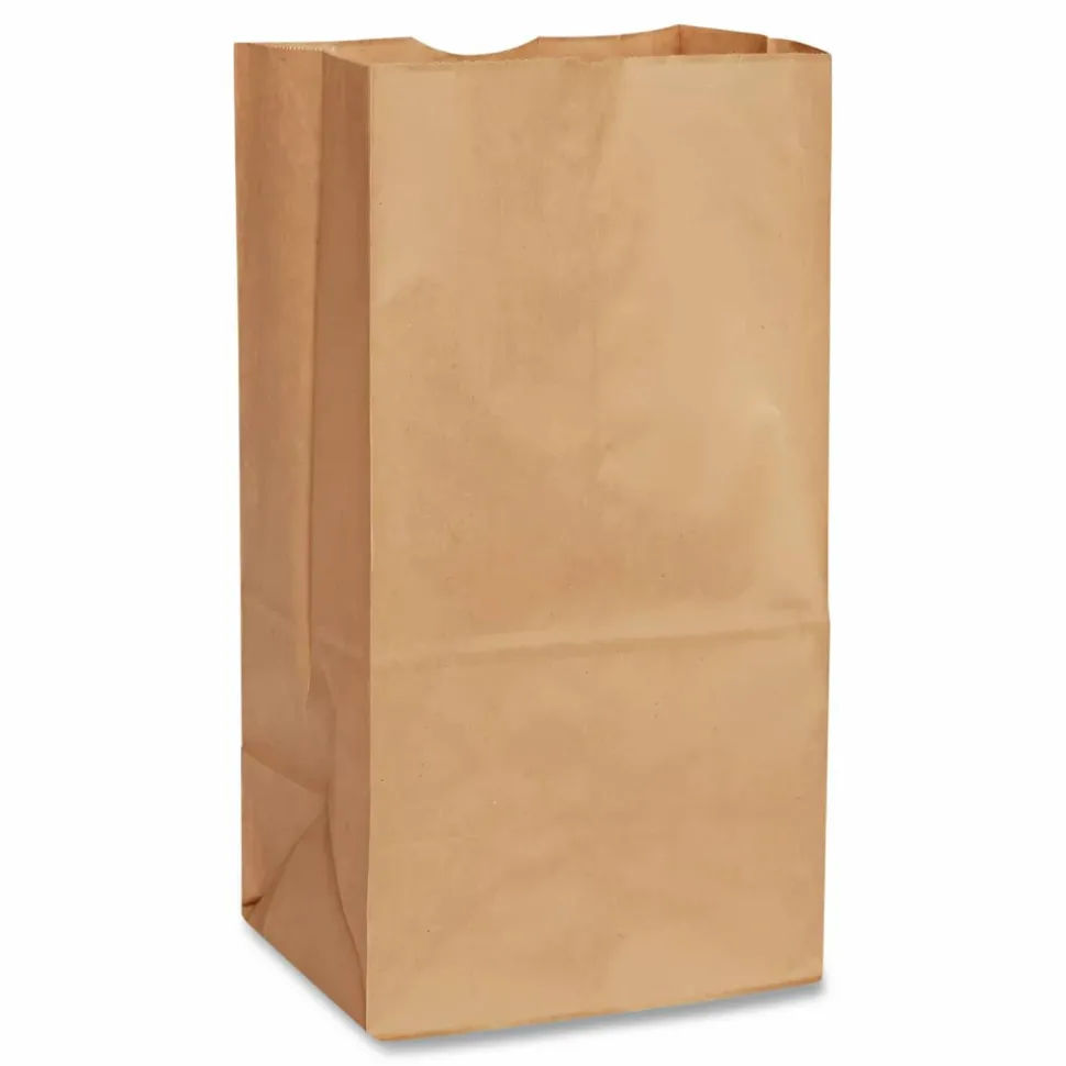 Ross & Wallace Paper Products Grocery Paper Bags, 12# Size, Extra-Heavy-Duty, 60# Basis Weight, 7" x 4.38" x 13.75", Kraft, 500/Bundle