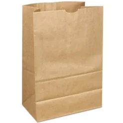 Ross & Wallace Paper Products Grocery Paper Bags, 1/6 BBL Size, 40# Basis Weight, 12" x 7" x 17", Kraft, 400/Bundle