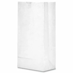 Ross & Wallace Paper Products Grocery Paper Bags, 6# Size, 35# Basis Weight, 5.88" x 3.63" x 11", White, 500/Bundle