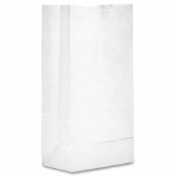 Ross & Wallace Paper Products Grocery Paper Bags, 6# Size, 35# Basis Weight, 5.88" x 3.63" x 11", White, 500/Bundle