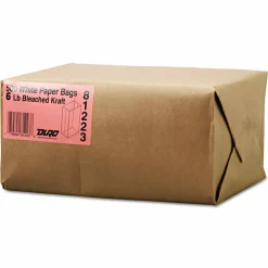 Ross & Wallace Paper Products Grocery Paper Bags, 6# Size, 35# Basis Weight, 5.88