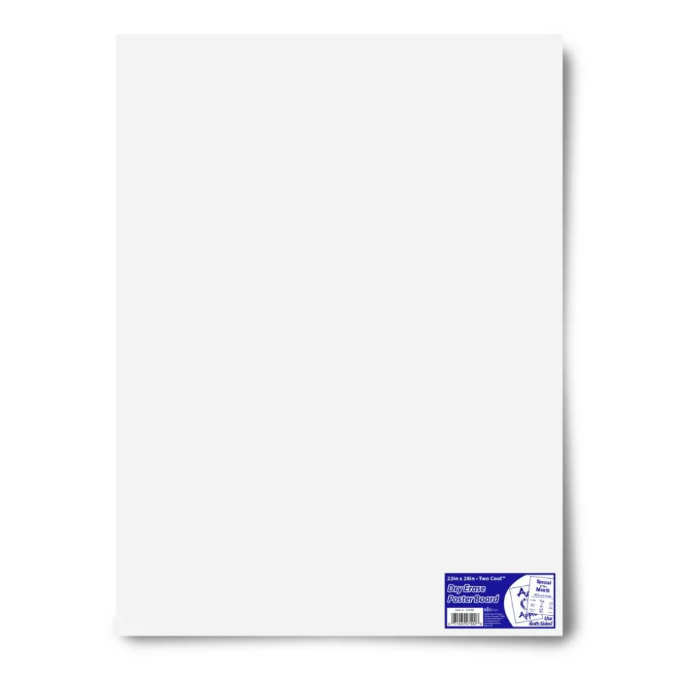 Royal Brites Dual-Sided Dry-Erase Poster Board, 22" x 28", White