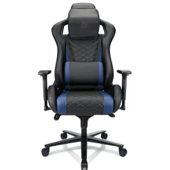 RS Gaming Davanti Vegan Leather High-Back Gaming Office Chair, Black/Blue, BIFMA Compliant