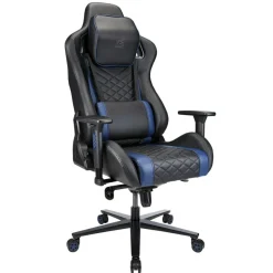 RS Gaming Davanti Vegan Leather High-Back Gaming Office Chair, Black/Blue, BIFMA Compliant