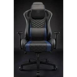 RS Gaming Davanti Vegan Leather High-Back Gaming Office Chair, Black/Blue, BIFMA Compliant