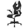 RS Gaming RGX Faux Leather High-Back Gaming Office Chair, Black/White, BIFMA Compliant