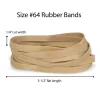 Rubber Bands, #64, 3-1/2" x 1/4", Crepe, 1-Lb Bag, Approx 425 Per Bag