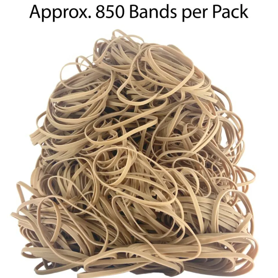 Rubber Bands, #33, 3-1/2" x 1/8", Crepe, 1-Lb Bag, Approx 850 Per Bag