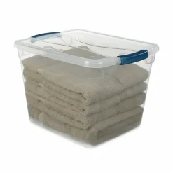 Rubbermaid Clever Store Basic Latch-Lid Container, 7.5 gal, 13.37" x 18.75" x 10.5", Clear
