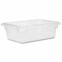 Rubbermaid Commercial Food/Tote Boxes, 3.5 gal, 18 x 12 x 6, Clear, Plastic