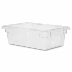 Rubbermaid Commercial Food/Tote Boxes, 3.5 gal, 18 x 12 x 6, Clear, Plastic