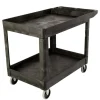 Rubbermaid Commercial Heavy-Duty 2-Shelf Utility Cart, 33-1/4"H x 25-3/4"W x 45-1/4"D, Black