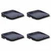 Rubbermaid Commercial Ice Tote Lid, Black, 4/Carton