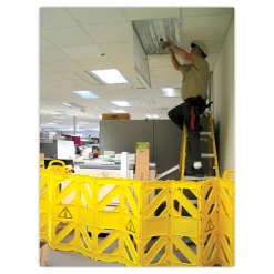 Rubbermaid Commercial Portable Mobile Safety Barrier, Plastic, 13ft x 40