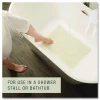Rubbermaid Commercial Safti-Grip Bath Mats, White Textured Surface, Suction-Cup Backing, 16" x 28"