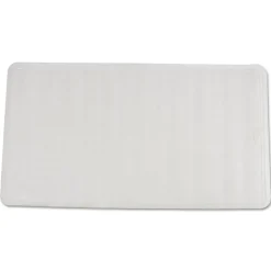 Rubbermaid Commercial Safti-Grip Bath Mats, White Textured Surface, Suction-Cup Backing, 16