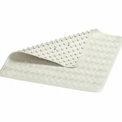 Rubbermaid Commercial Safti-Grip Bath Mats, White Textured Surface, Suction-Cup Backing, 16