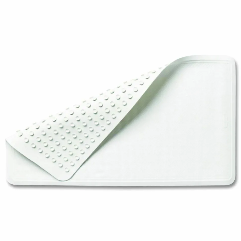 Rubbermaid Commercial Safti-Grip Bath Mats, White Textured Surface, Suction-Cup Backing, 16" x 28"
