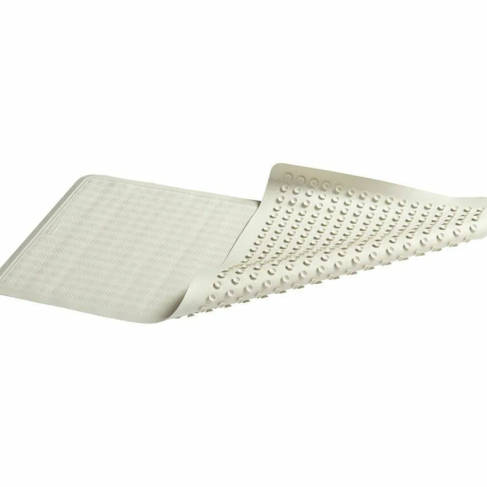 Rubbermaid Commercial Safti-Grip Bath Mats, White Textured Surface, Suction-Cup Backing, 16" x 28"