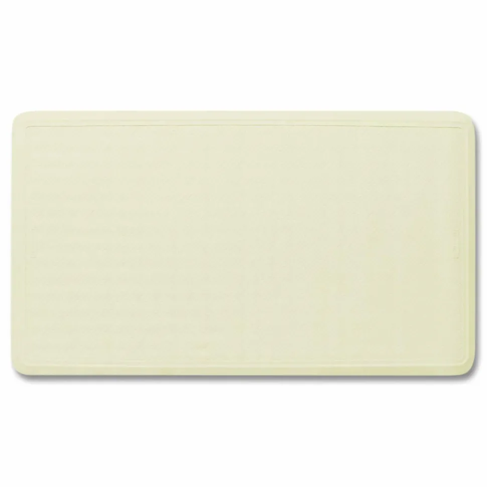 Rubbermaid Commercial Safti-Grip Bath Mats, White Textured Surface, Suction-Cup Backing, 16" x 28"