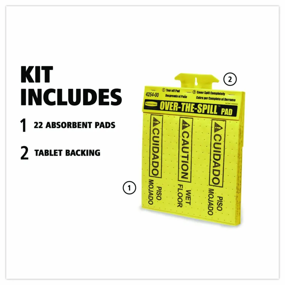 Rubbermaid Over-The-Spill Pads, Tablet Of 22