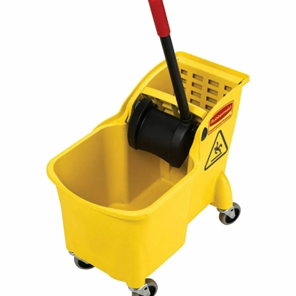 Rubbermaid Bucket And Wringer Combination, 31 Quarts, Yellow