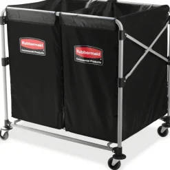 Rubbermaid Collapsible X-Cart, 4 Bushel, 34 5/8"H x 24 1/8"W x 35 3/4"D, Black