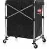Rubbermaid Collapsible X-Cart, 4-Bushel, 24"H x 20 5/16"W x 24 1/8"D, Black