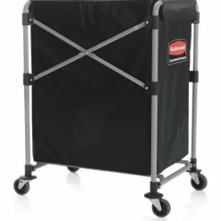 Rubbermaid Collapsible X-Cart, 4-Bushel, 24"H x 20 5/16"W x 24 1/8"D, Black