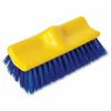 Rubbermaid Commercial Bi-Level Deck Scrub Brush, Blue Polypropylene Bristles, 10" Brush, 10" Plastic Block, Threaded Hole