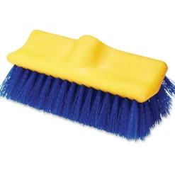 Rubbermaid Commercial Bi-Level Deck Scrub Brush, Poly Fibers, 10 Plastic Block, Tapered Hole, 1 Brush