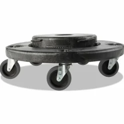 Rubbermaid Commercial Brute Quiet Dolly, 250 lb Capacity, 18.25" Diameter x 6.63"h, Black