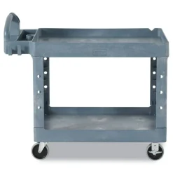 Rubbermaid Commercial BRUTE Heavy-Duty Ergo Handle Utility Cart, Plastic, Two Shelves, 500 lb Capacity, 25.5