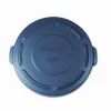 Rubbermaid Commercial BRUTE Self-Draining Flat Top Lids for 20 gal Round BRUTE Containers, 19.88" Diameter, Gray