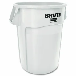 Rubbermaid Commercial Brute Container, 44 gal, Plastic, White