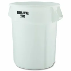 Rubbermaid Commercial Brute Container, 44 gal, Plastic, White