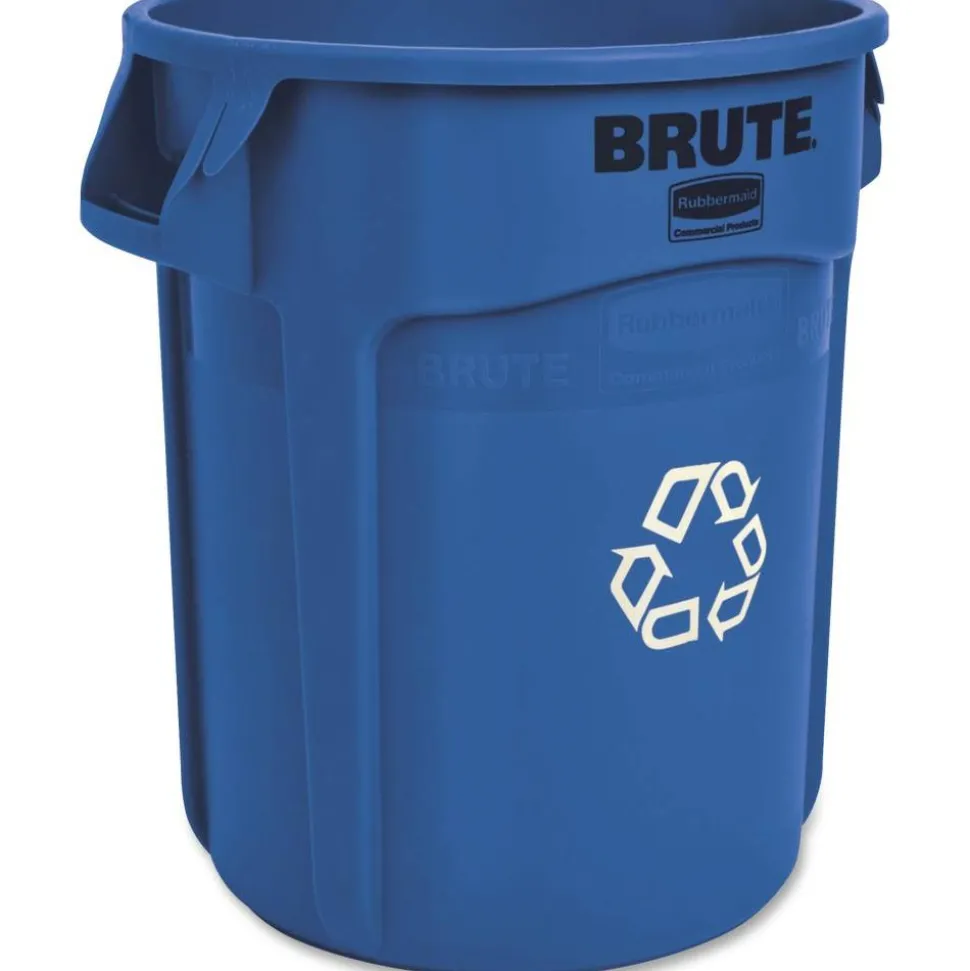 Rubbermaid Commercial Brute 20-Gallon Vented Recycling Container, Blue