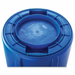 Rubbermaid Commercial Brute Recycling Container, 32 gal, Polyethylene, Blue