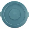 Rubbermaid Commercial BRUTE Self-Draining Flat Top Lids for 32 gal Round BRUTE Containers, 22.25" Diameter x 1.63"h, Gray