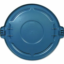 Rubbermaid Commercial BRUTE Self-Draining Flat Top Lids, 24.5" Diameter x 1.5h, Gray