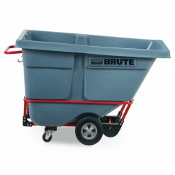 Rubbermaid Commercial BRUTE DURATILT Frame Tilt Truck, Standard Duty, 0.5 cu yd, 850 lb Capacity, Rotomolded Resin/Leakproof Polyethylene, Gray