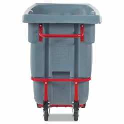 Rubbermaid Commercial BRUTE DURATILT Frame Tilt Truck, Standard Duty, 0.5 cu yd, 850 lb Capacity, Rotomolded Resin/Leakproof Polyethylene, Gray
